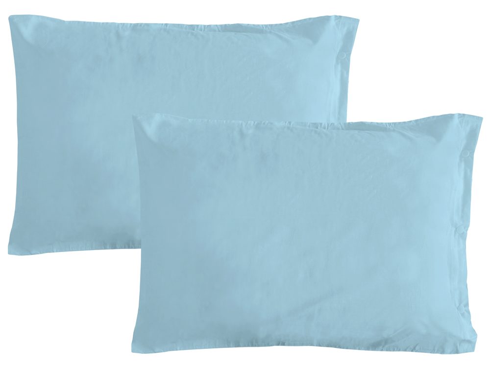 Levně Gipetex Natural Dream Povlak na polštář italské výroby 100% bavlna - 2 ks sv.modrá - 2 ks 50x70 cm