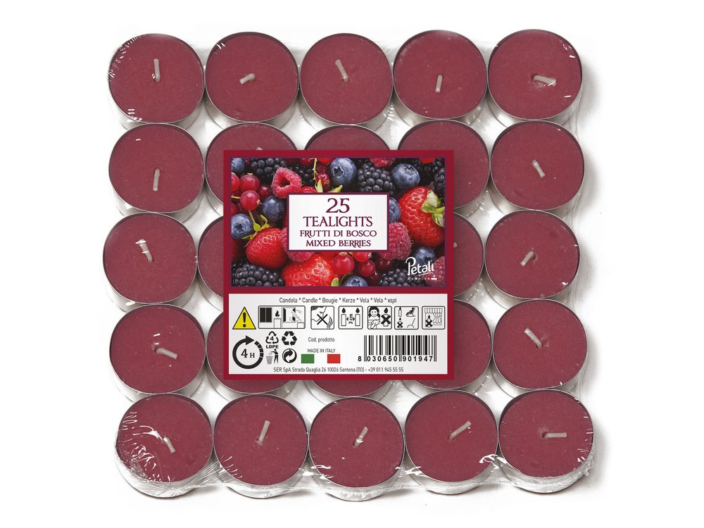 Levně Petali vonné čajové svíčky Mixed Berries 25ks