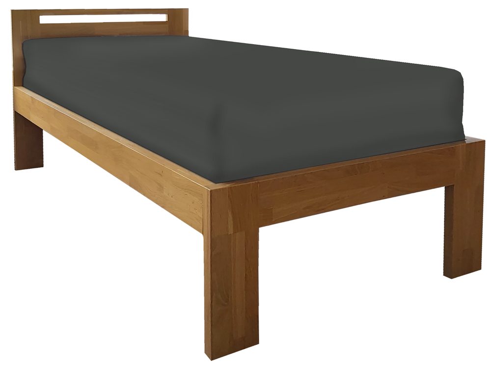 Levně Oak´s Dubová postel Mono Klasik 4 cm masiv cink - 90x200 cm