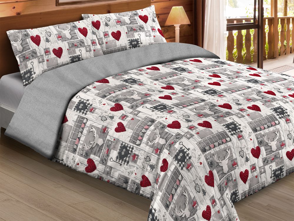 Levně Gipetex Natural Dream Italské povlečení 100% bavlna LUX Tirolo Patchwork - 140x200 / 70x90 cm