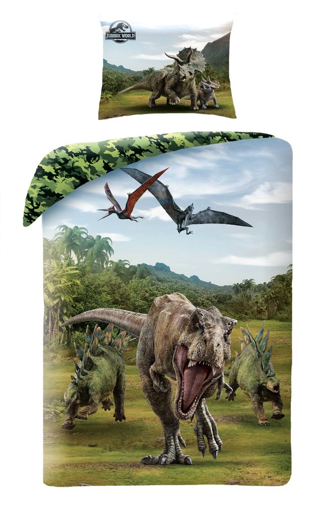 Levně Halantex Povlečení Jurassic World JW21BL 140x200/70x90 cm