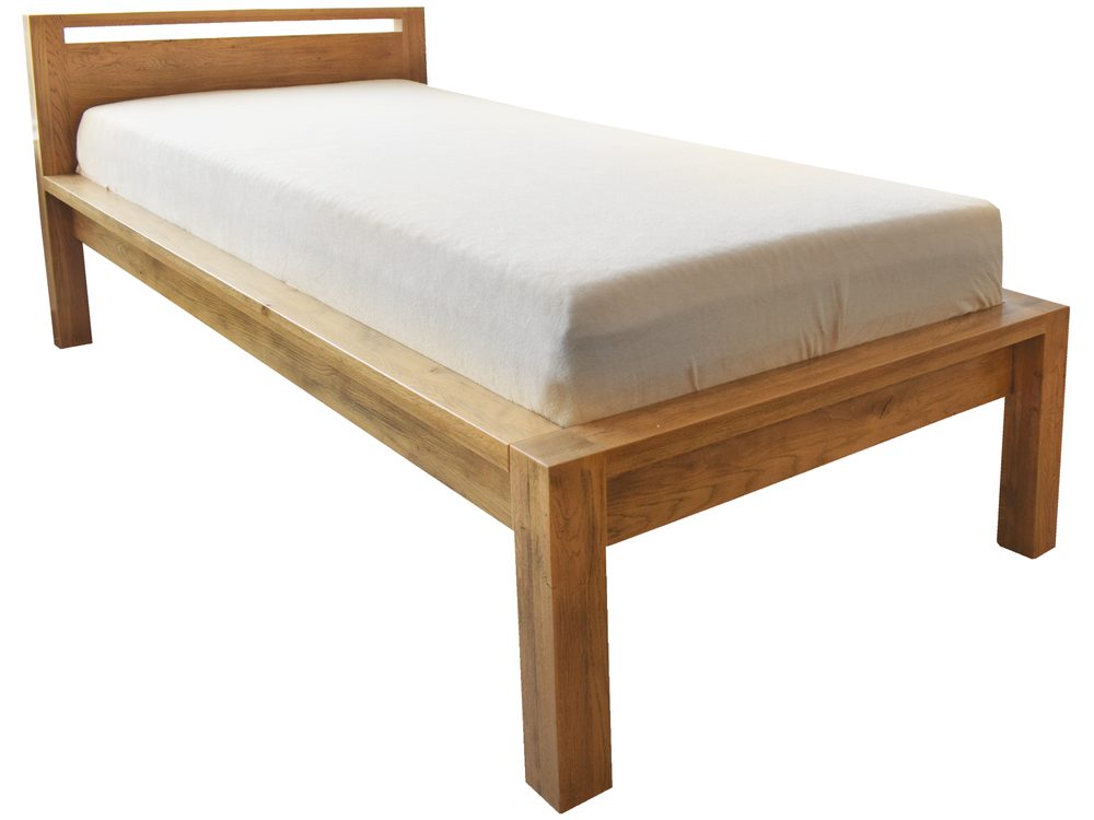 Oak´s Dubová postel Mono Robust 8 cm masiv rustik - 90x200 cm