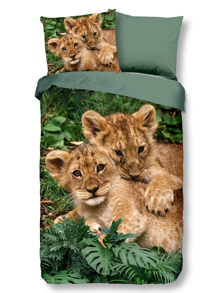 Good Morning Povlečení Good Morning 100% bavlna Lion cubs 140x200/70x90 cm