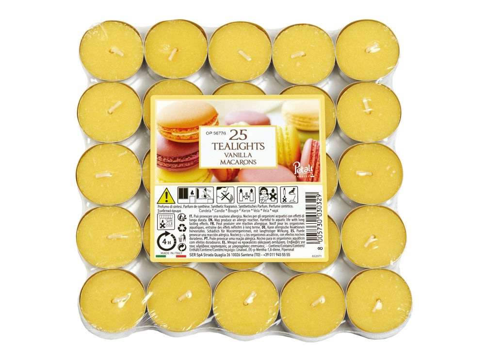 Levně Petali vonné čajové svíčky Vanilla Macarons 25ks