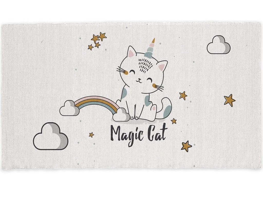 I-LIVING.cz - TODAY KIDS bavlněný koberec Magic Cat 60x120 cm - TODAY -  Dětské koberečky - Dětský bytový textil - zdravý spánek & bydlení