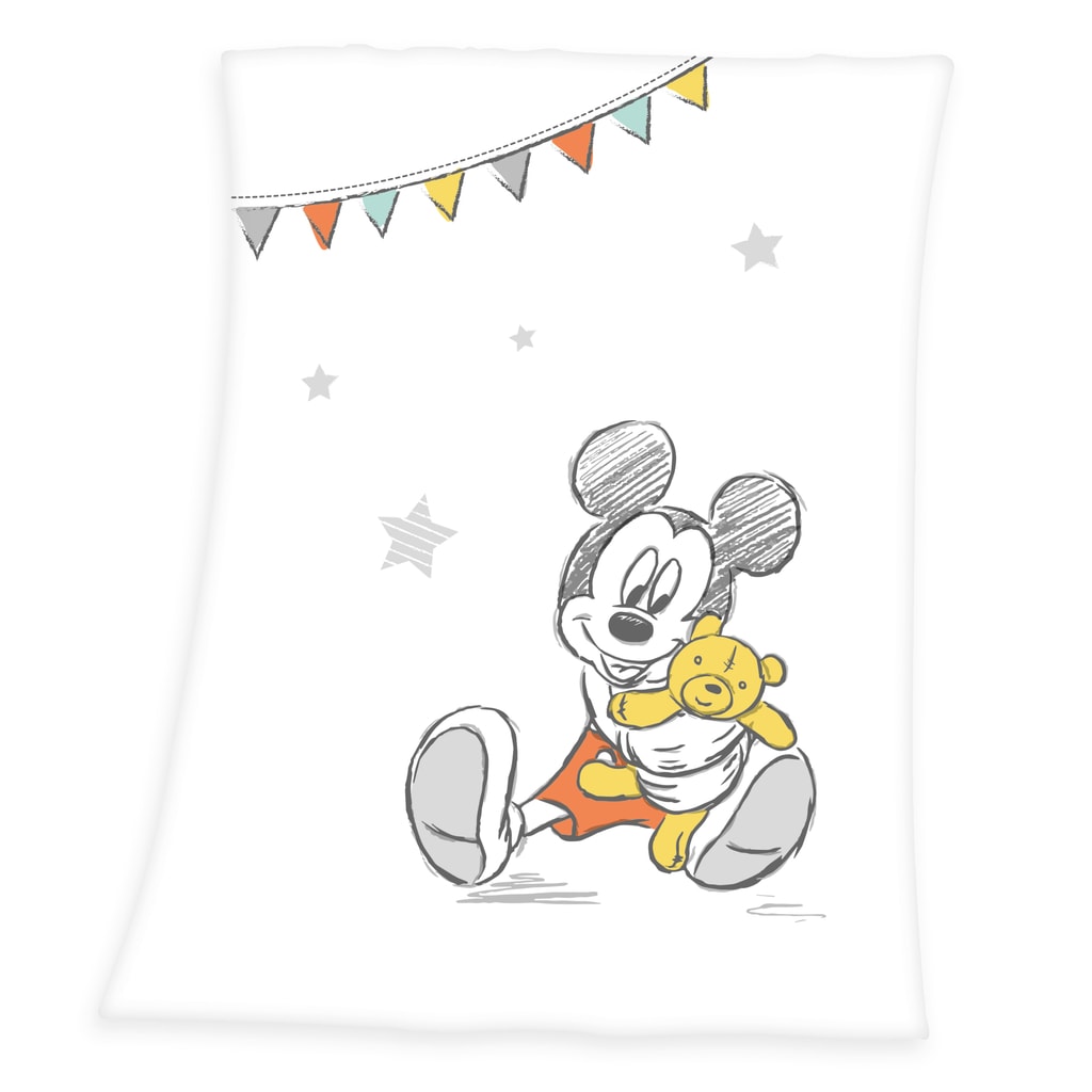 I-LIVING.cz - Dečka pro miminka Mickey Mouse 75x100 cm - Herding - Dětské  dečky - Dětský bytový textil - zdravý spánek & bydlení