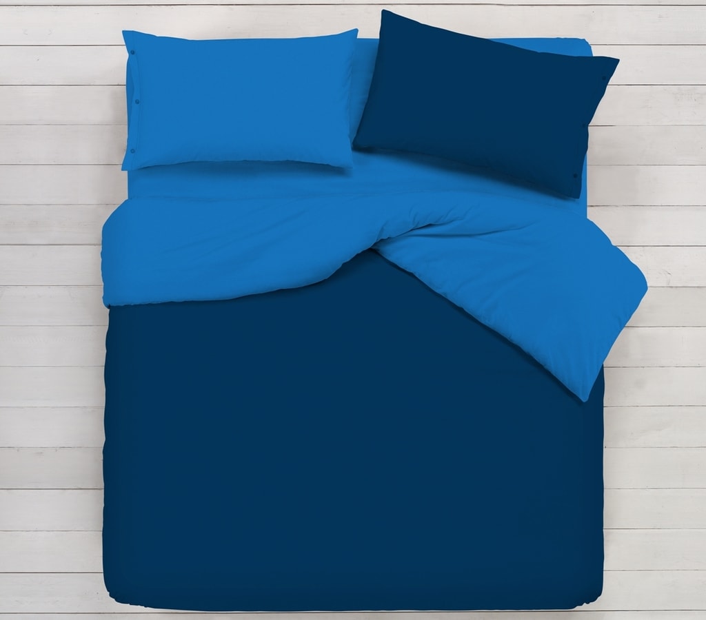 I-LIVING.cz - Italské povlečení 100% bavlna LUX Doubleface světle/tmavě  modrá - Gipetex Natural Dream - Bavlna hladká LUX - Povlečení, Povlečení a  prostěradla - zdravý spánek & bydlení