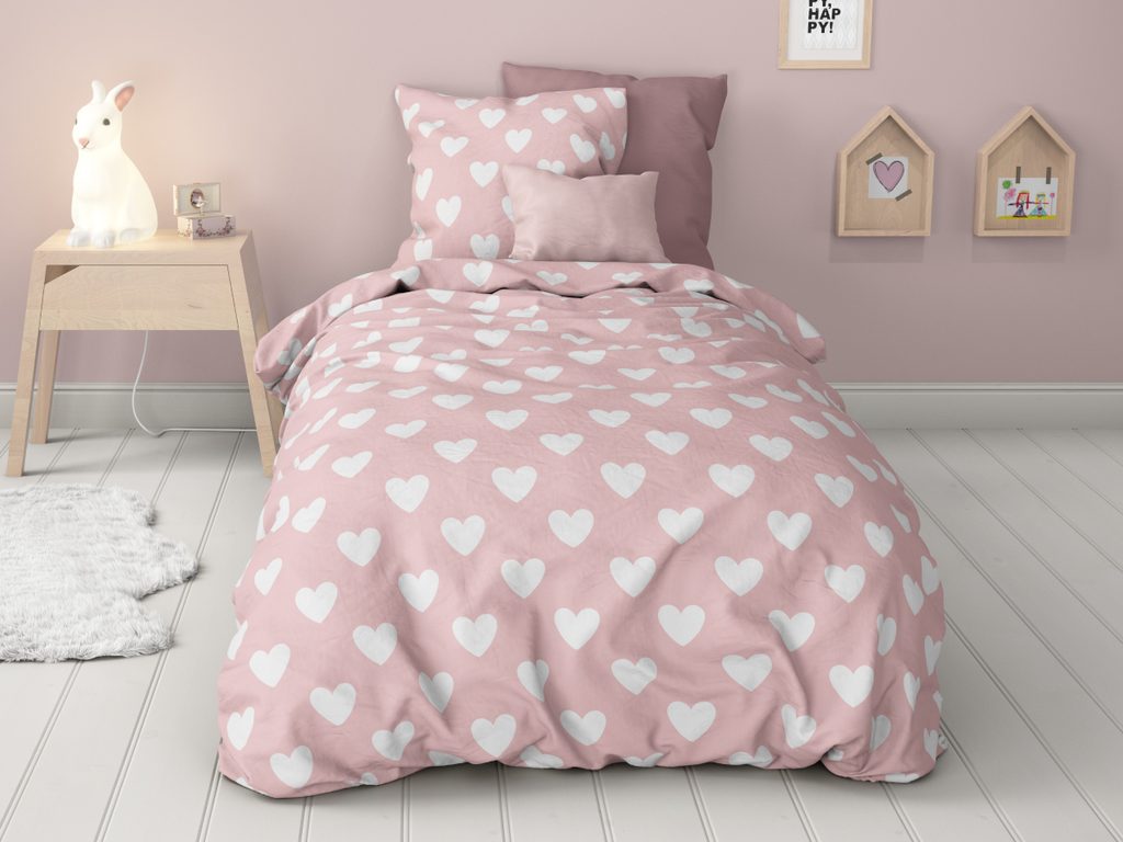 I-LIVING.cz - Mistral Home dětské povlečení 100% bavlna Amore Pink  140x200/70x90cm - Mistral home - Designové povlečení - Povlečení pro děti a  teenagery, Dětský bytový textil - zdravý spánek & bydlení