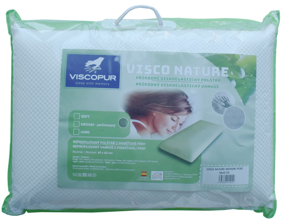I-LIVING.cz - Polštář VISCOPUR® VISCO NATURE neprofilovaný 40x60 cm -  VISCOPUR - Anatomické polštáře - Přikrývky a polštáře - zdravý spánek &  bydlení