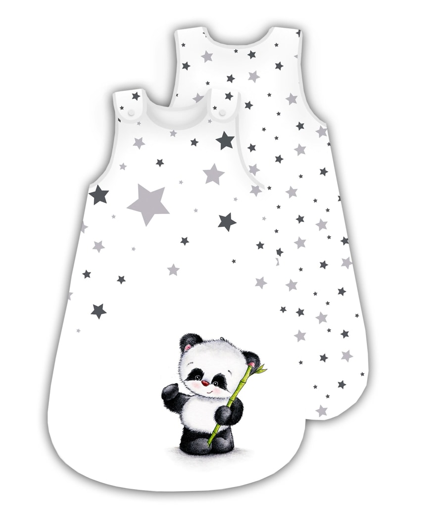 I-LIVING.cz - Herding spací pytel Panda hvězdičky 90x45 cm - Herding -  Povlečení pro miminka - Dětský bytový textil - zdravý spánek & bydlení