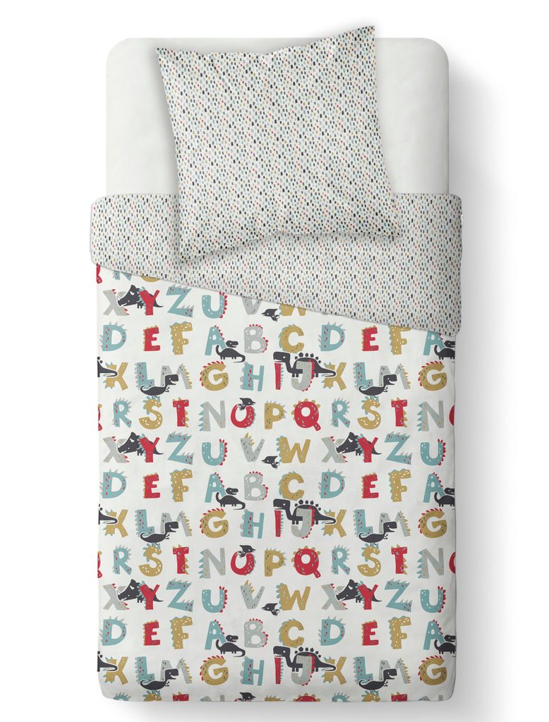 I-LIVING.cz - TODAY KIDS povlečení mikrovlákno Alphabet 140x200/63x63 cm -  TODAY - Designové povlečení - Povlečení pro děti a teenagery, Dětský bytový  textil - zdravý spánek & bydlení