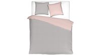 Mistral Home povlečení bavlněný perkál Doubleface šedo-béžová/pudrová růžová