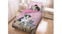 Halantex povlečení Cute animals Pink CD0037 140x200/70x90 cm