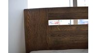 Dubová postel Grandioso 4 cm masiv  / tmavé moření - výstavní kus
