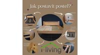 Dubová postel Mono Klasik 4 cm masiv rustik - olej Dark Oak