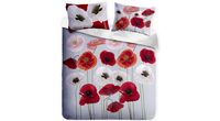 3D italské povlečení 100% bavlna Poppies