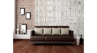 1Wall Kreativní koláž na zeď 64 dílů 37,5 x 27,5cm Klasické písmo