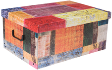 Úložné krabice se vzorem Patchwork 51x37x24cm barevná