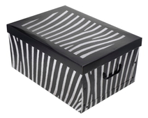 Úložné krabice se vzorem Zebra 51x37x24cm
