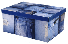 Úložné krabice MINI 37x31x16cm jeansová
