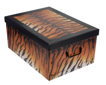 Úložné krabice se vzorem Tygr 51x37x24cm