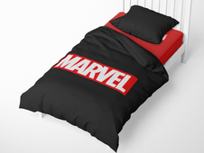 Herding povlečení Logo Marvel 140x200/70x90 cm černé