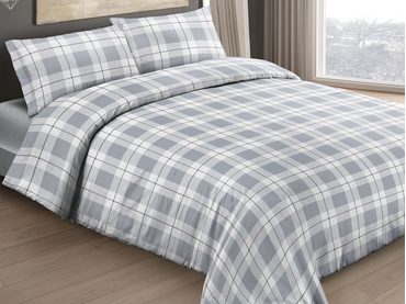Italské povlečení bavlna LUX Scozzese Grigio