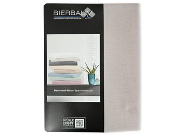 Bierbaum flanelové prostěradlo Grafit - tm. šedá