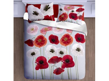 3D italské povlečení 100% bavlna Poppies