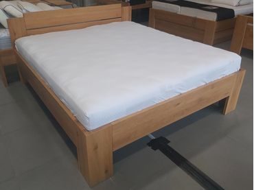 Postel Salento 180x200 cm - divoký dub / čalounění šedo-béžové