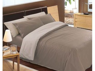 Mistral Home povlečení bavlněný perkál Doubleface šedo-béžová/pudrová růžová