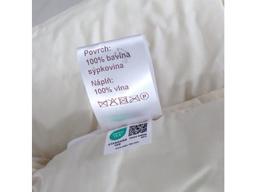 Vlněná přikrývka Wool & Batist odlehčená