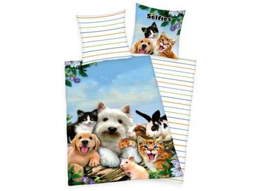 Povlečení Selfie Mazlíčci 140x200/70x90cm