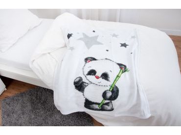 Povlečení pro miminka Panda hvězdičky 100x135/40x60cm