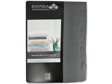 Bierbaum flanelové prostěradlo Grafit - tm. šedá