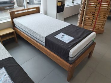 Dubová postel Mono Klasik 4 cm masiv rustik - olej Barique