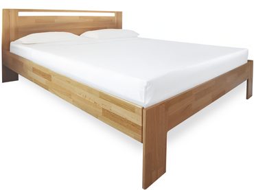 Dubová postel Duos 2,5 cm masiv cink - výstavní kus