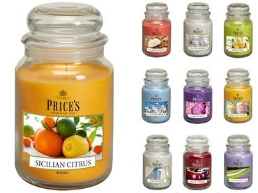 PRICE´S MAXI svíčka ve skle Otevřené okno - hoření 150h