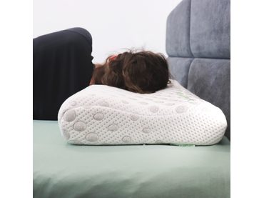 Anatomický polštář DREAMPUR® z latexové pěny Grey dots perforovaný 40x60cm