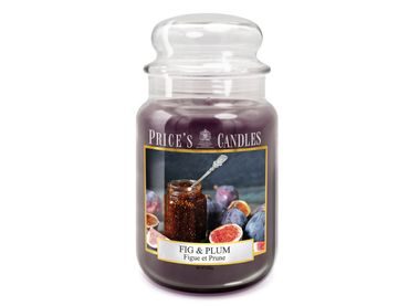 PRICE´S MAXI svíčka ve skle Fig & Plum - hoření 150h