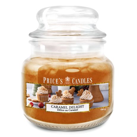 PRICE´S MINI svíčka ve skle Caramel Delight - hoření 30h