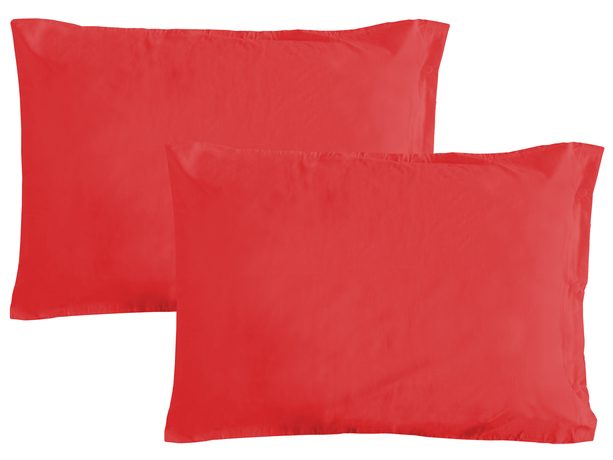 Povlak na polštář italské výroby 100% bavlna - 2 ks červená