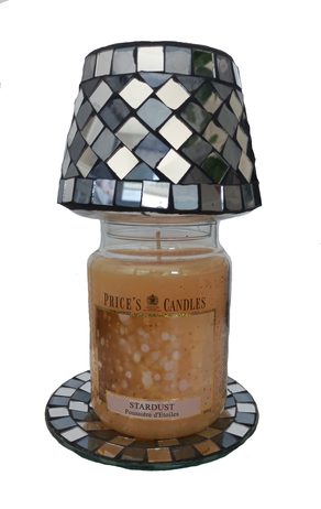 Dekorativní stínítko a talíř pro svíčky BLACK