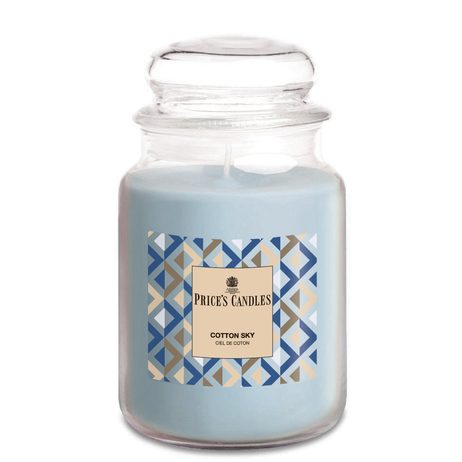 Price's MAXI vonná svíčka ve skle Cotton Sky - hoření 130h