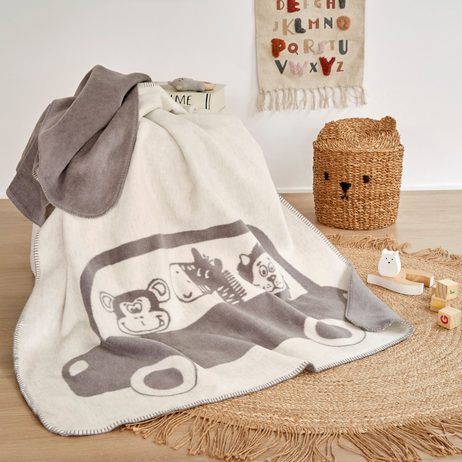 IBENA Junior akrylová deka Bus 100x150 cm