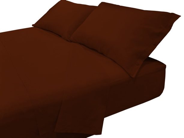 Povlak na polštář italské výroby 100% bavlna - 2 ks tm.hnědá