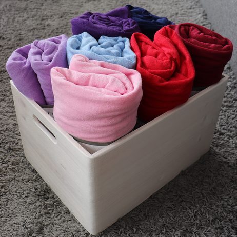 Homeville froté prostěradlo české výroby červená 30cm výška