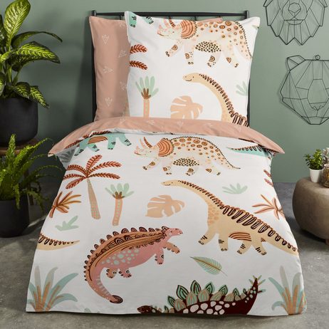 Povlečení Good Morning 100% bavlna Dino 140x200/70x90 cm