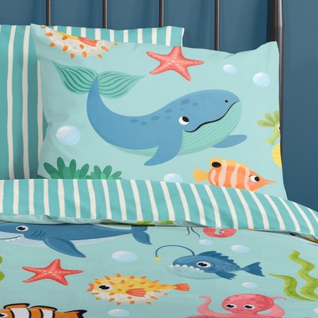 Povlečení Good Morning 100% bavlna Ocean 140x200/70x90 cm