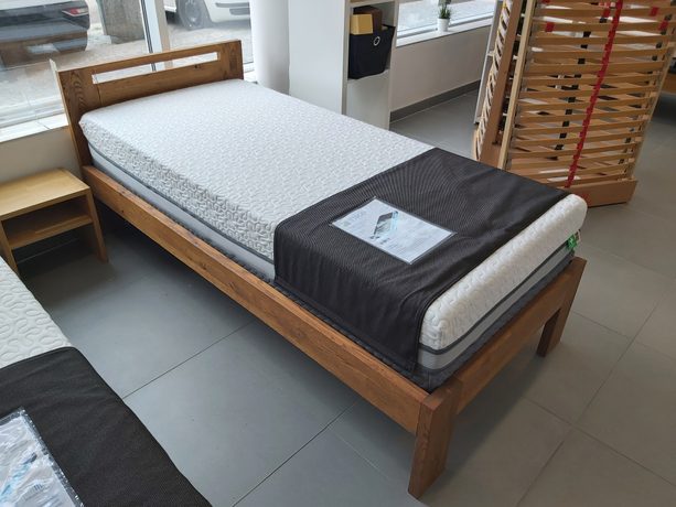 Dubová postel Mono Klasik 4 cm masiv rustik - olej Barique